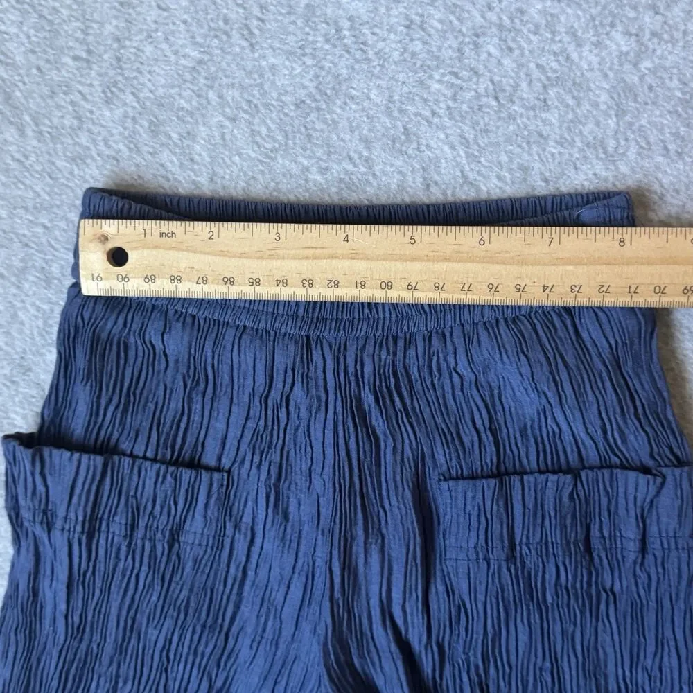 Zara Girls Flare Pants Size 6 Blue Crinkle Pullover Beige Long Sleeve Top Bundle